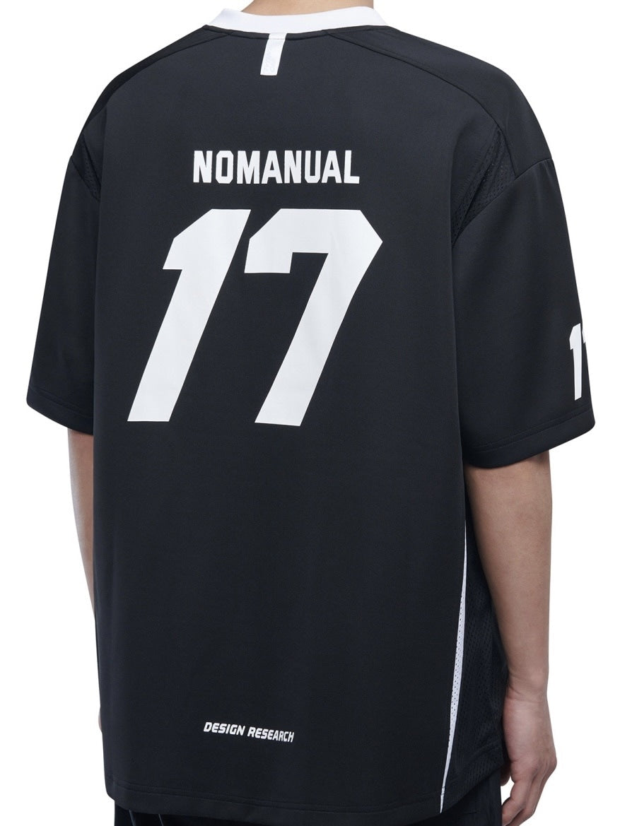 【NOMANUAL】17 MESH BLOCK FOOTBALL JERSEY