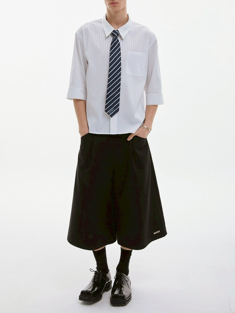 【ESC STUDIO】shaky tie chil shirt/ 【イーエスシーステュディオ】シェイキータイチル半袖シャツ