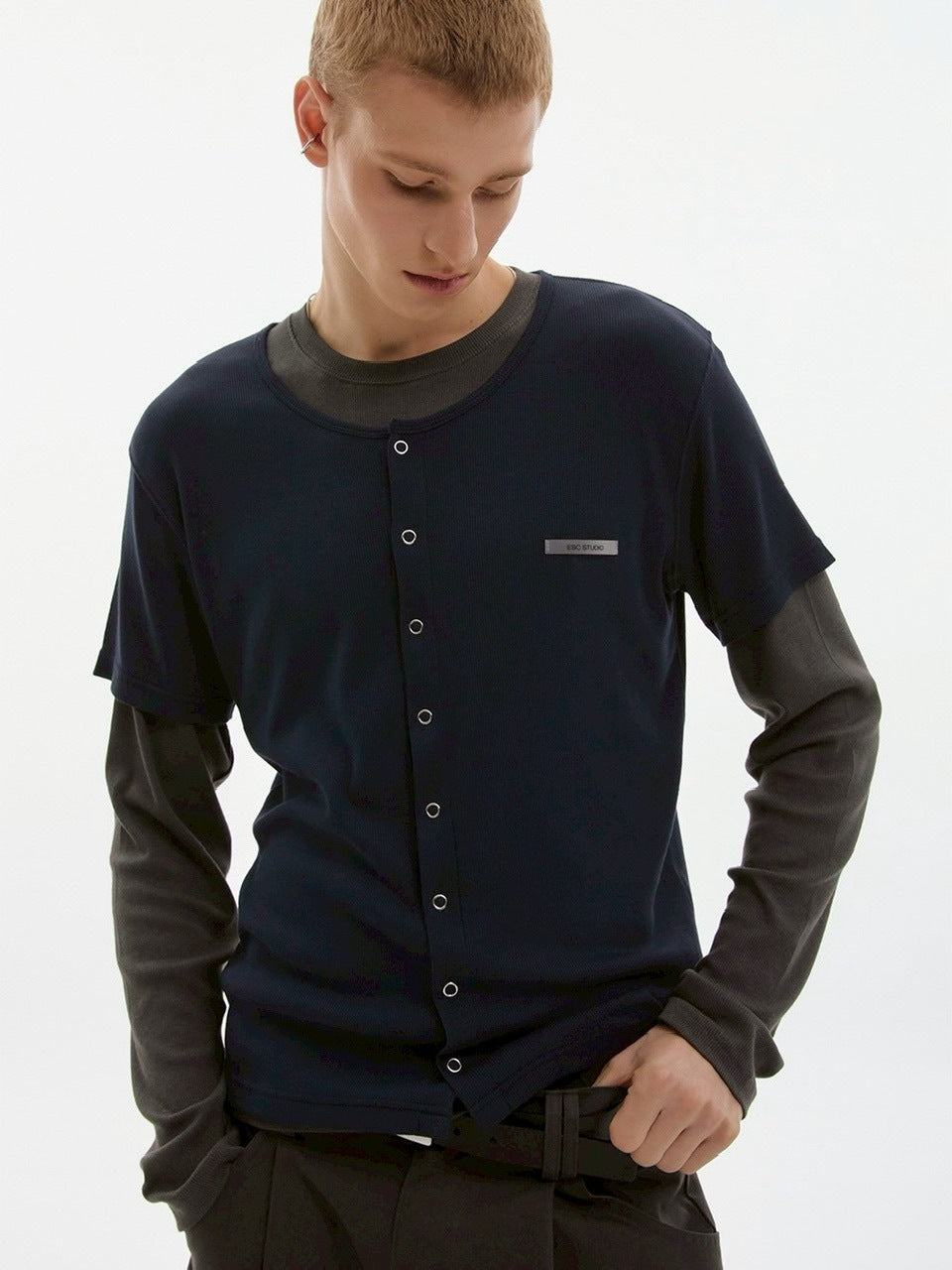 【ESC STUDIO】soft double t-shirt/ 【イーエスシーステュディオ】ソフトダブル長袖Tシャツ