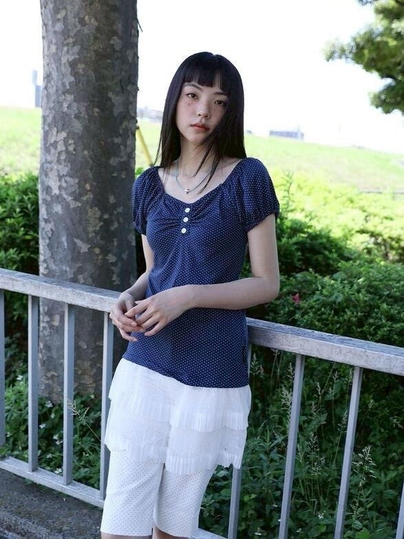 【Uglyshadow】DOTTED RUFFLE DRESS / 【アグリーシャドウ】ドットラッフルチュニック