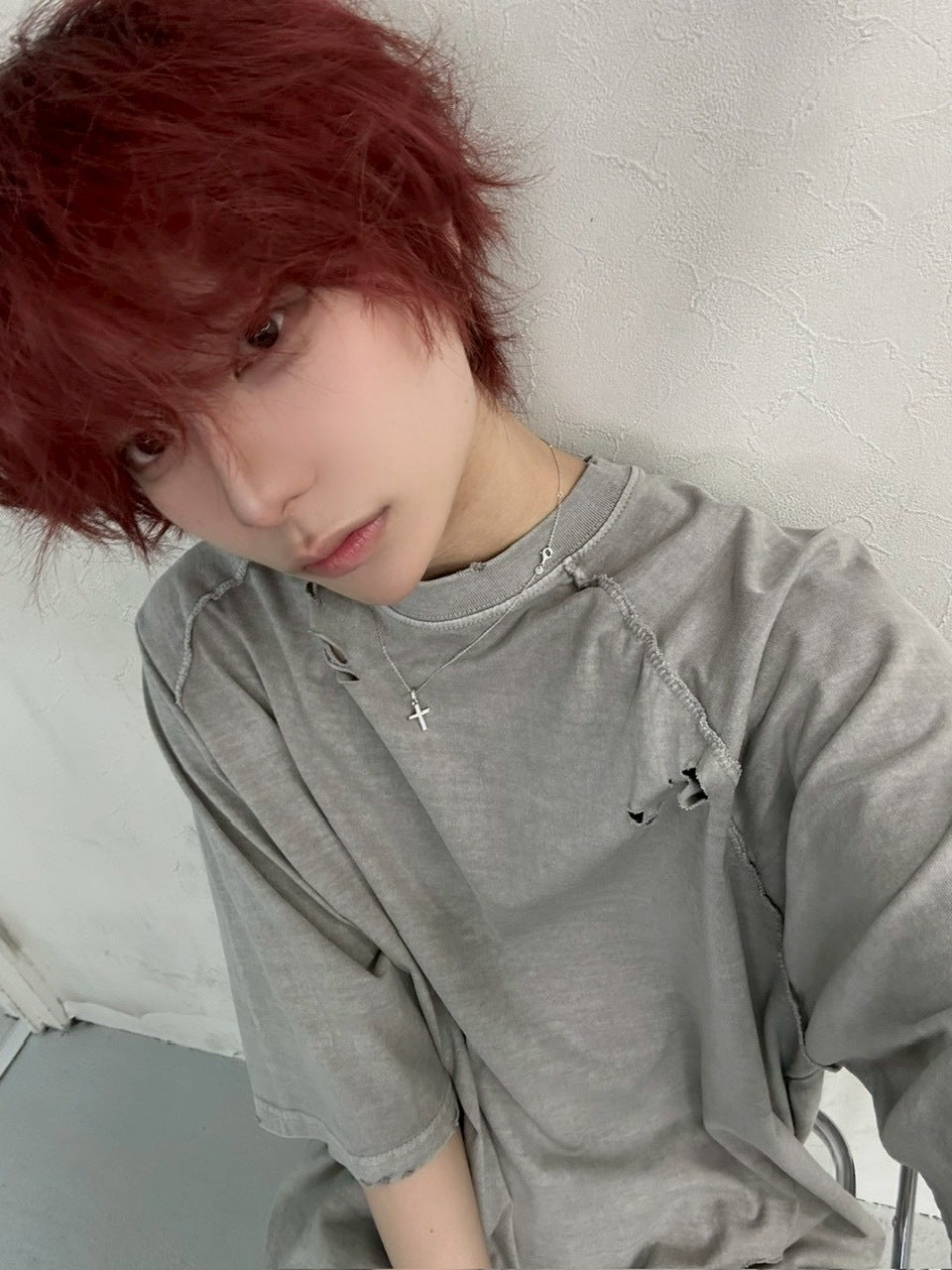 受注制【LUV CODE】pigment damage tee (2color)