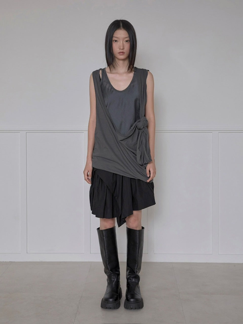 【FLAREUP】Asymmetrical Layered Sleeveless