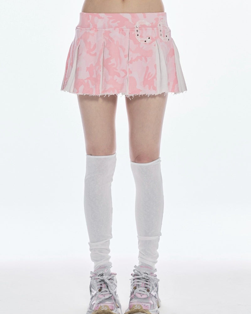 【CHERRYQUIRI】CQ lace stud pleats sk