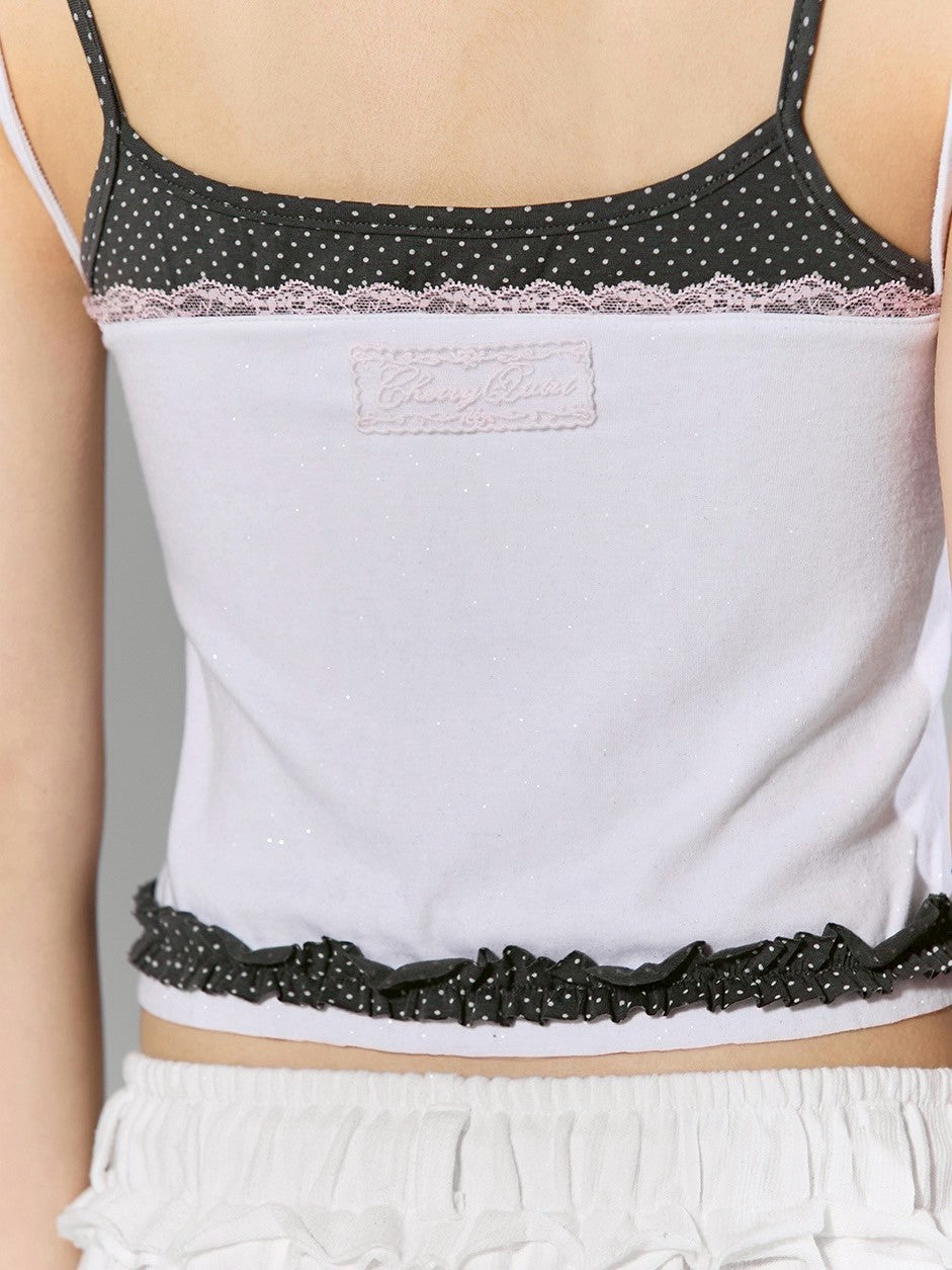 【CHERRYQUIRI】twinkle wrinkle dot sleeveless