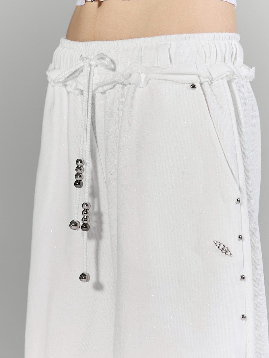 【CHERRYQUIRI】stud twinkle jogger bermuda pt