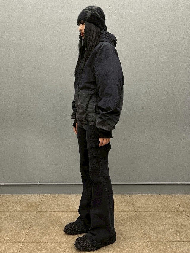 【BLR BLUER】Snowflakes Logo Angora Beanie