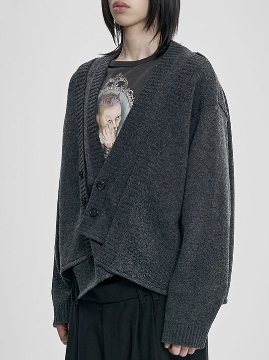 【AJOBYAJO】Double Layered Cardigan / 【アジョバイアジョ】ダブルレイヤードカーディガン