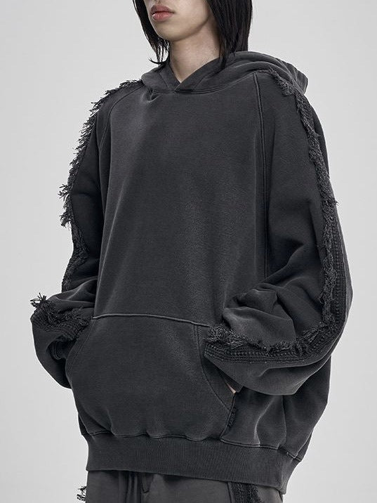 【AJOBYAJO】Raglan Lace Trimming Hoodie / 【アジョバイアジョ】ラグランレーストリミングプルオーバーパーカー