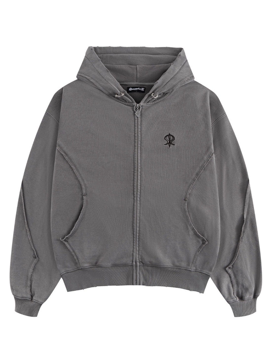 【SUPPLIER】SWITCHING PIERCED ZIP HOODIE V2 / 【サプライヤー】ピアススイッチバックロゴジップパーカー