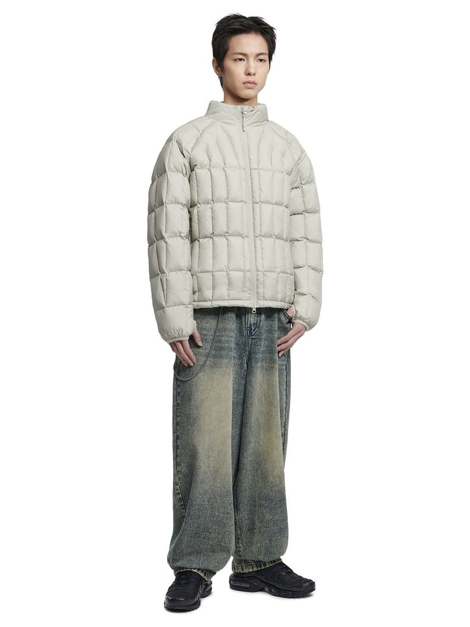 【NOMANUAL】WAVE CURVED DENIM PANTS