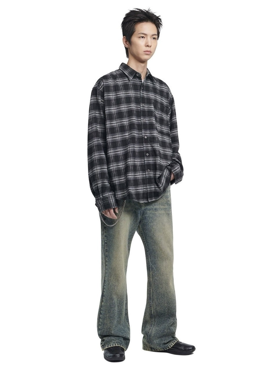 【NOMANUAL】SOFT FLARE DENIM PANTS