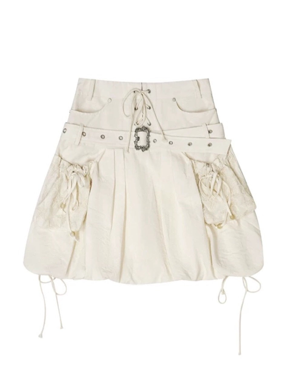 【Cest Nous】Petal Skirt / 【セヌー】ベルトポケットバルーンスカート