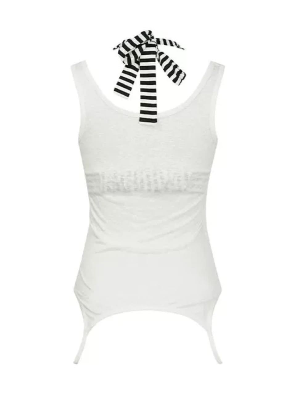 【Cest Nous】Graffiti Tank Top / 【セヌー】2wayグラフィックボーダーレイヤードタンクトップ