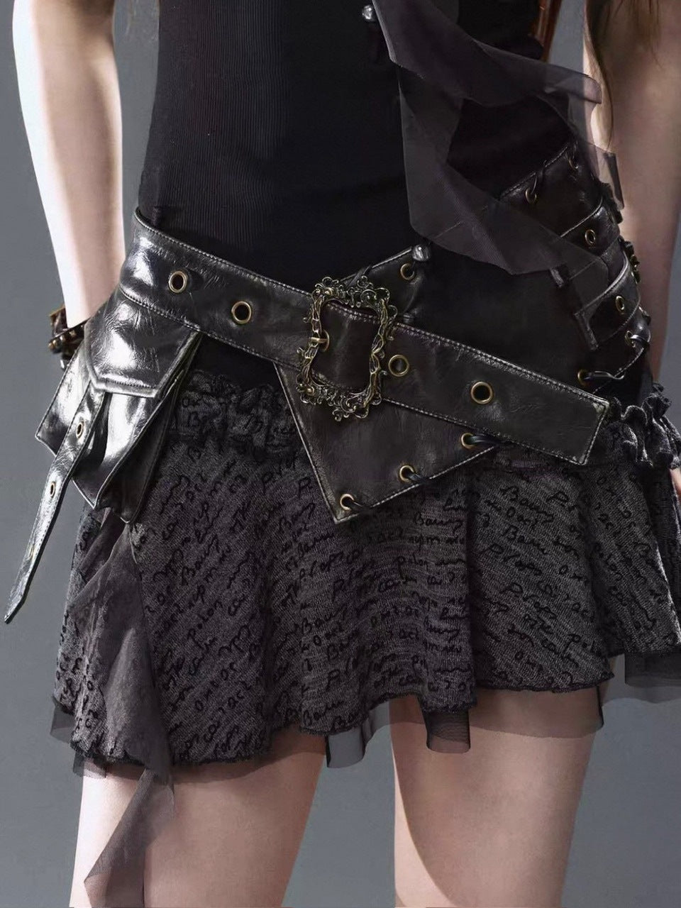 【Cest Nous】Leather Corset Belt / 【セヌー】コルセットベルト