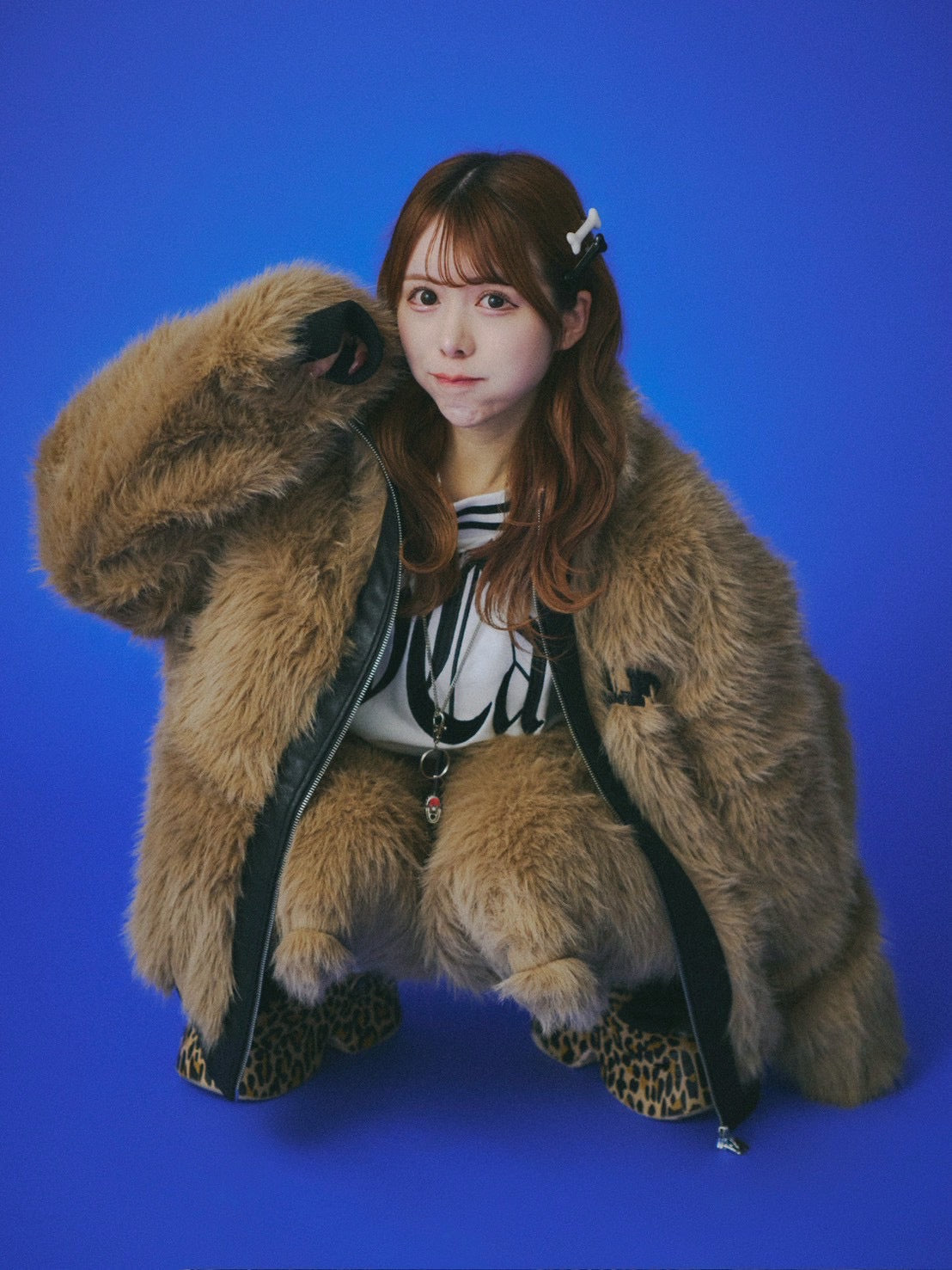 【GALFY】お金大好きファーブルゾン / 【ガルフィー】ロゴプリントファーブルゾン