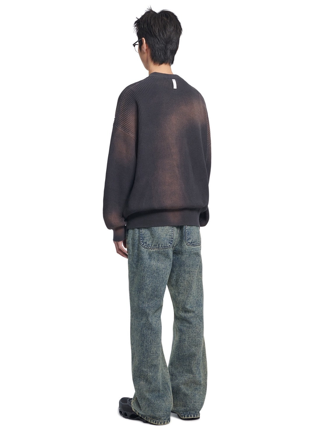 【NOMANUAL】SPRAY DYEING KNIT ZIP-UP