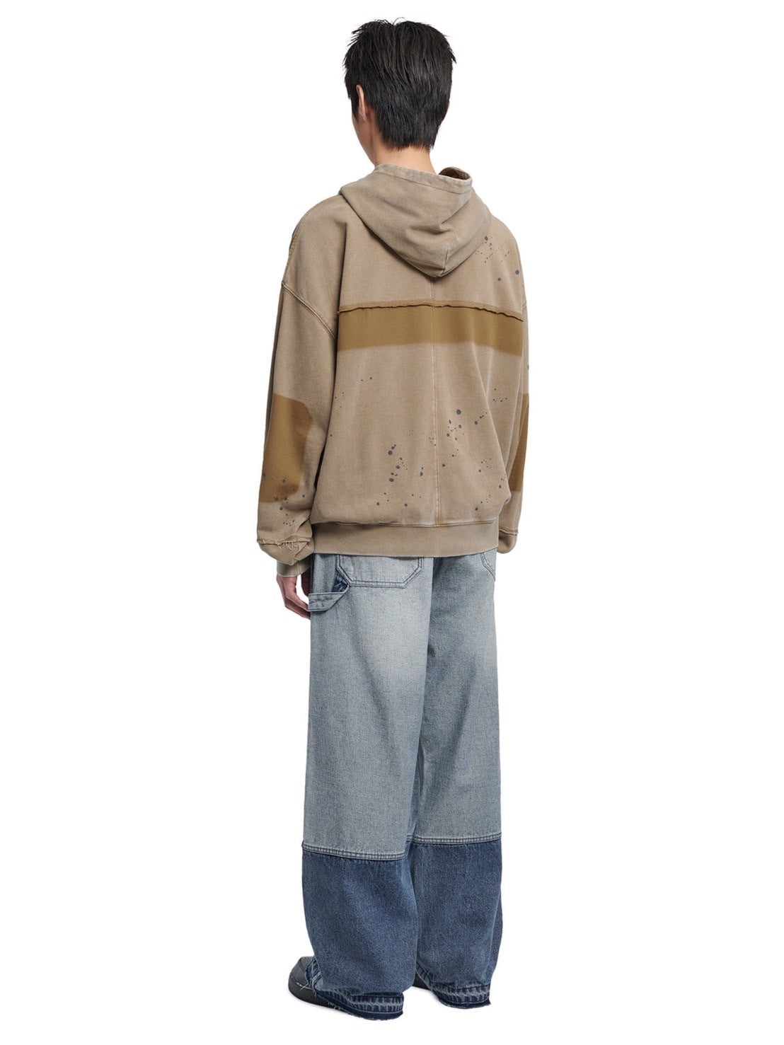 【NOMANUAL】DETACHED PATCH HOODED ZIP-UP