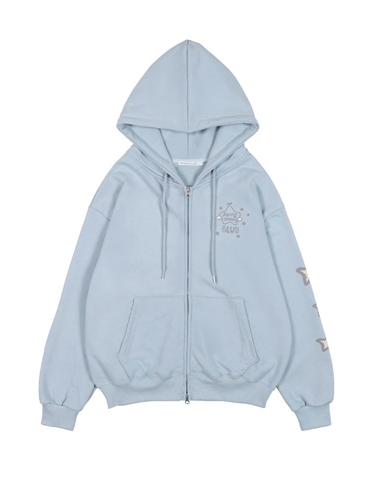 FANCY X DUSTY】DEVIL & ANGEL PRINTED HOODED ZIP-UP – PRESSING WEB SHOP