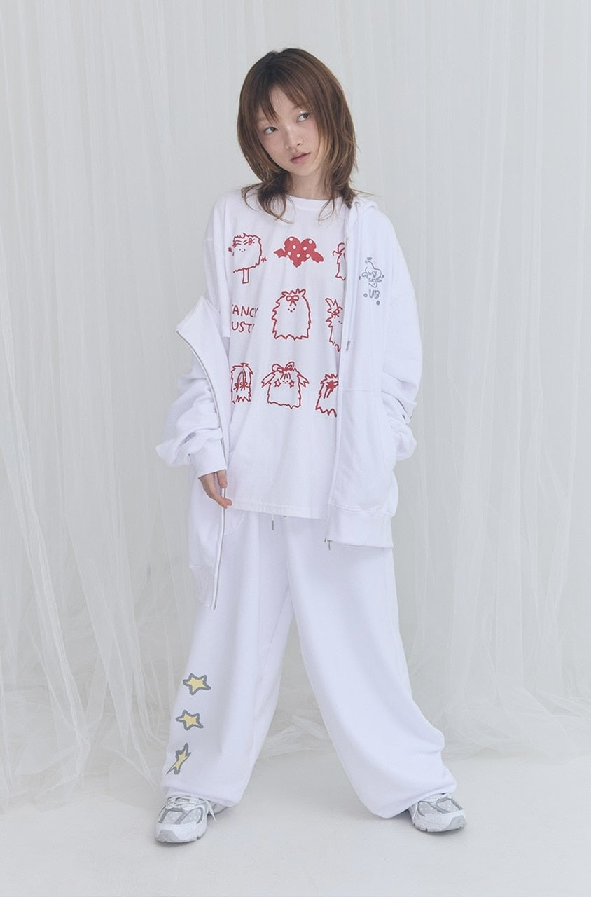 【FANCY X DUSTY】DEVIL & ANGEL PRINTED SWEATPANTS / 【ファンシー X ダスティ】デビル＆エンジェルプリントスウェットパンツ