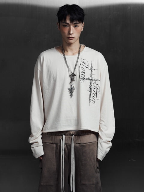 Rosen Kreuz】CURVE-ARM CROSS LONG SLEEVE – PRESSING WEB SHOP