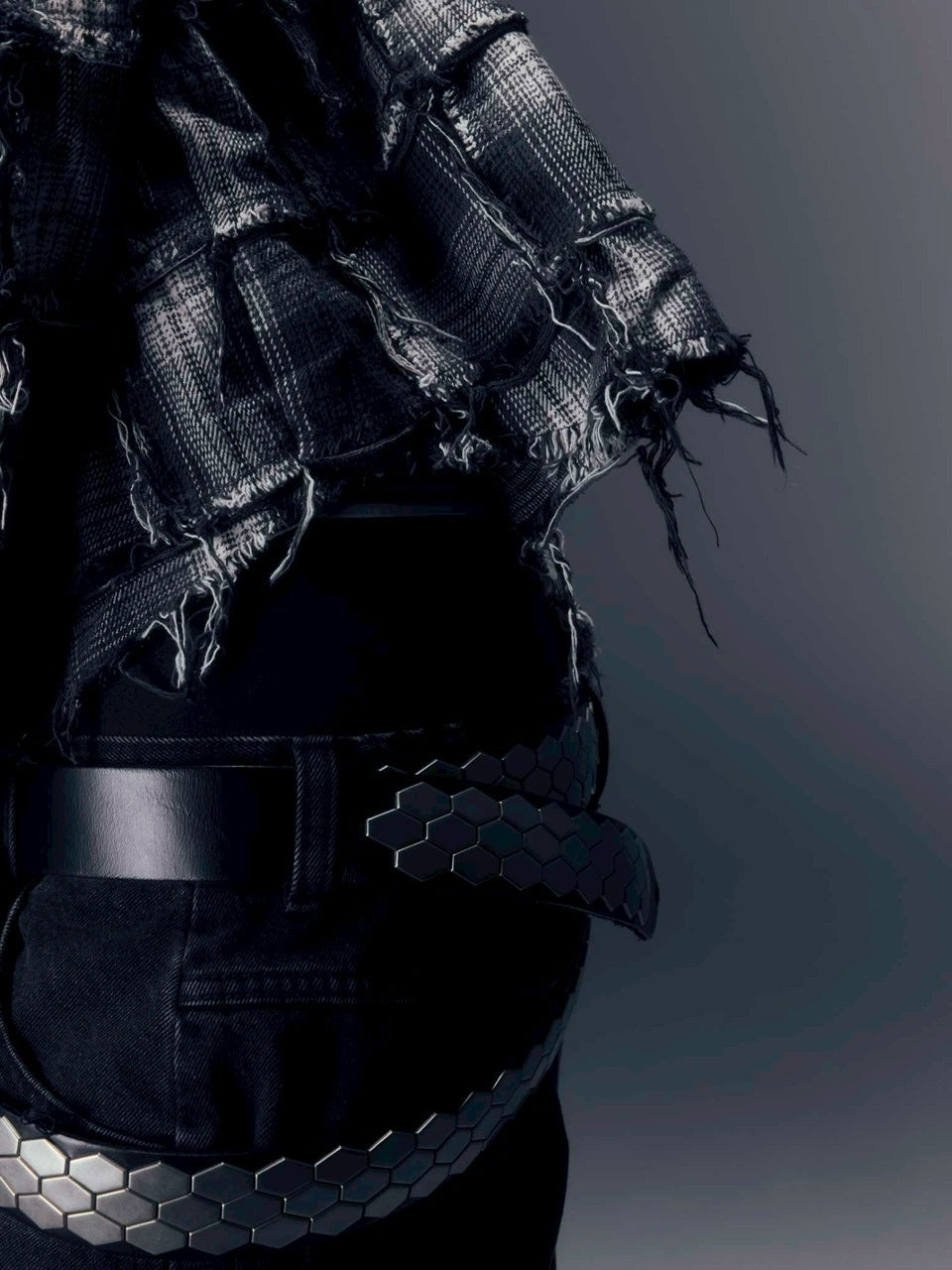 【DIG YOUR OWN GRAVE】PATCHWORK HOODY SHIRTS /【ディグユアオウングレイブ】パッチワークフードチェックシャツ