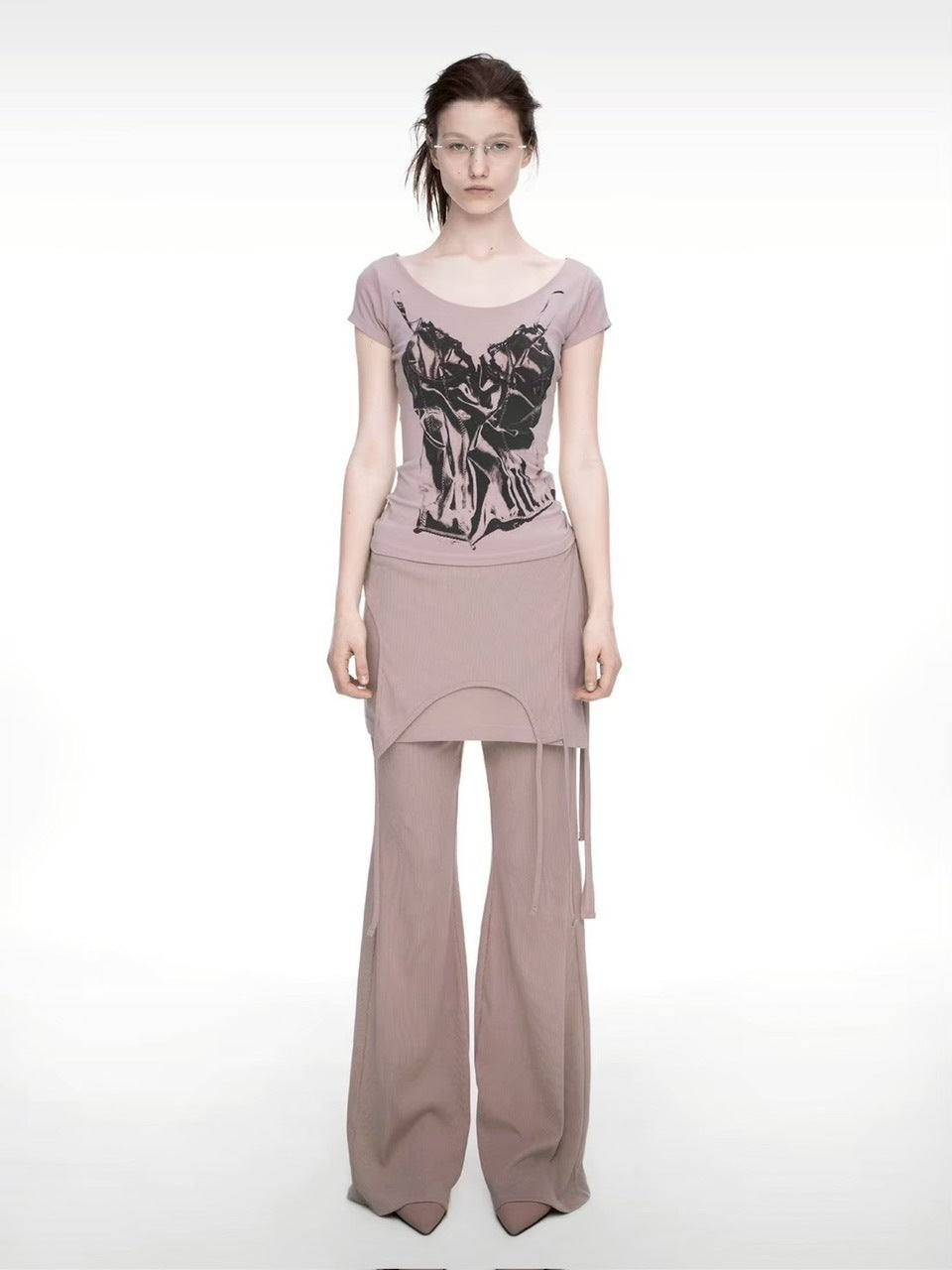 【NACHE】SLIP X-RAY PRINTED T-SHIRT