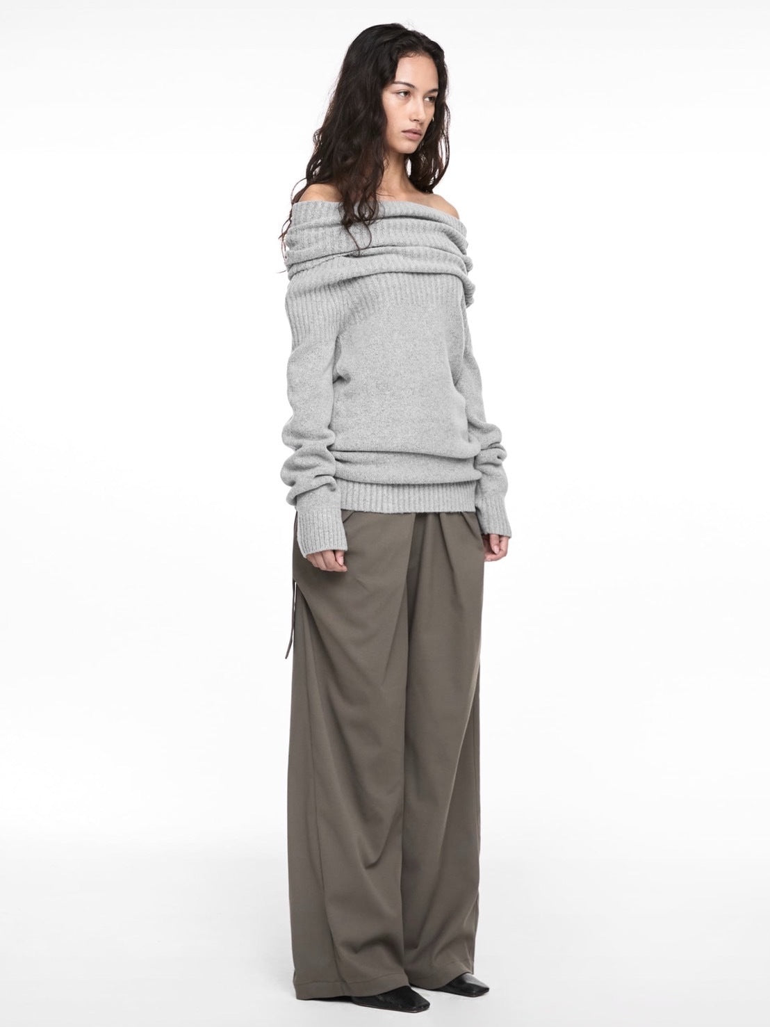 【NACHE】DRAPING WIDE PANTS