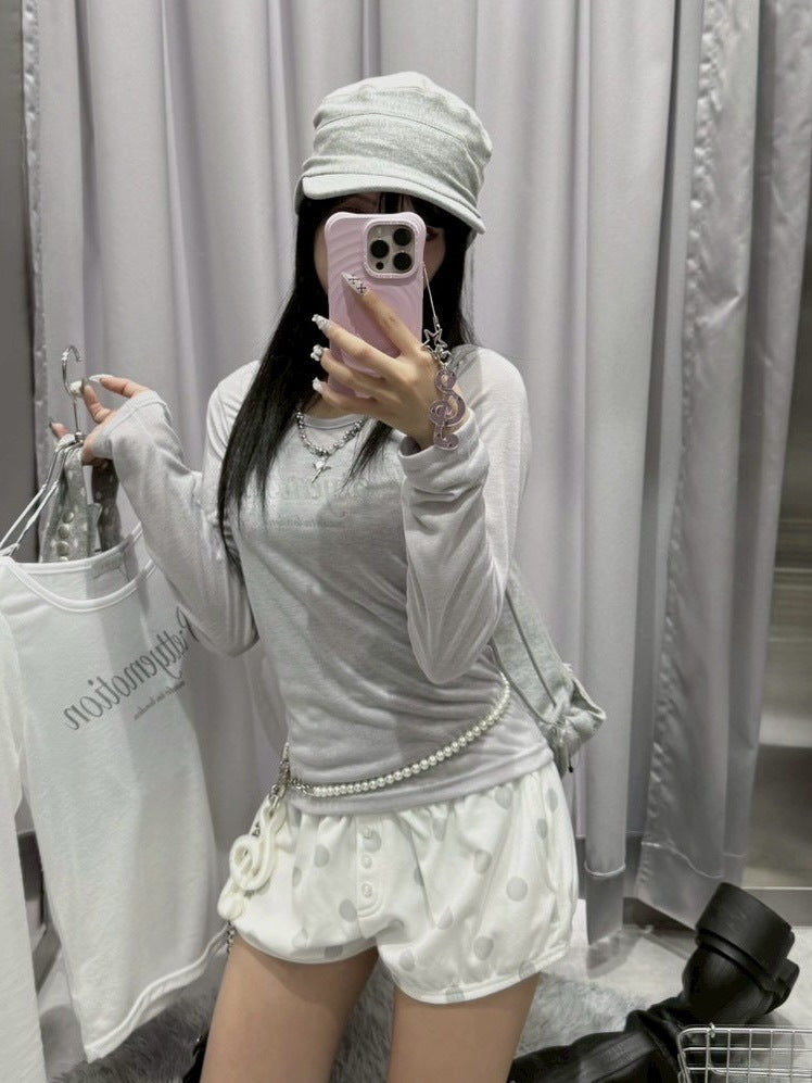 受注制【nmtc +】sheer logo long sleeve / 【エヌエムティーシープラス】シアーロゴ長袖Tシャツ (3color)