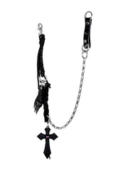 【UNIZ】Eye See You Chain / 【ユニズ】クロスアイズフリンジウォレットチェ−ン