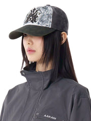 【AAKAM】Contrast Washed Cotton Ball Cap