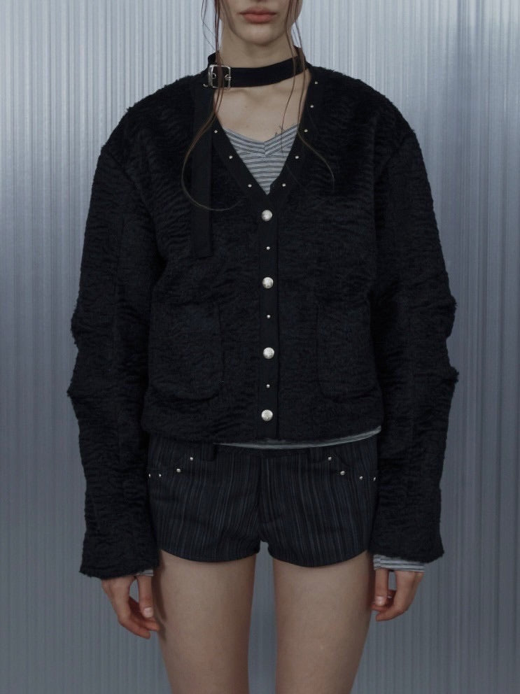 【SETUP‐EXE】SHORT CHOKER JACKET / 【セットアップエグゼ】ショートチョーカージャケット