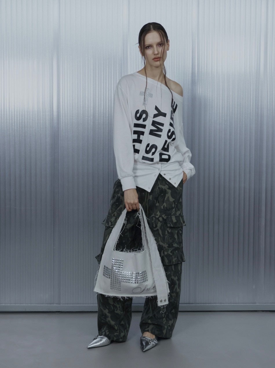 【SETUP‐EXE】TWO-WAY RAW CROSSBAG / 【セットアップエグゼ】ツーウェイロークロスバッグ