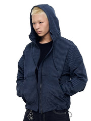 【AAKAM】Check Pattern Hooded Jacket
