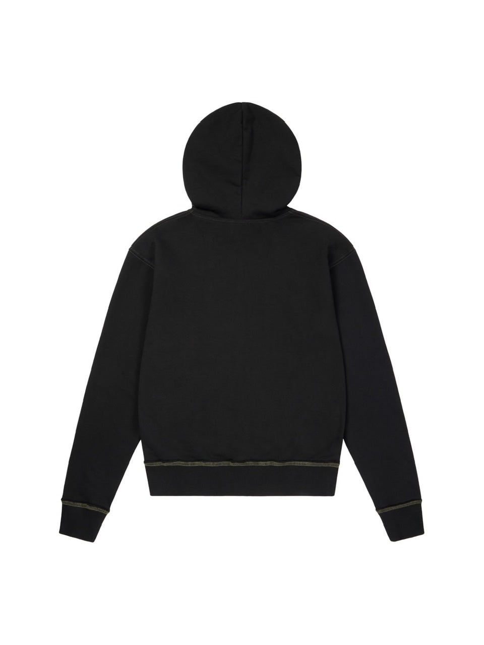 【AAKAM】Contrast Patch Zip-Up Hoodie