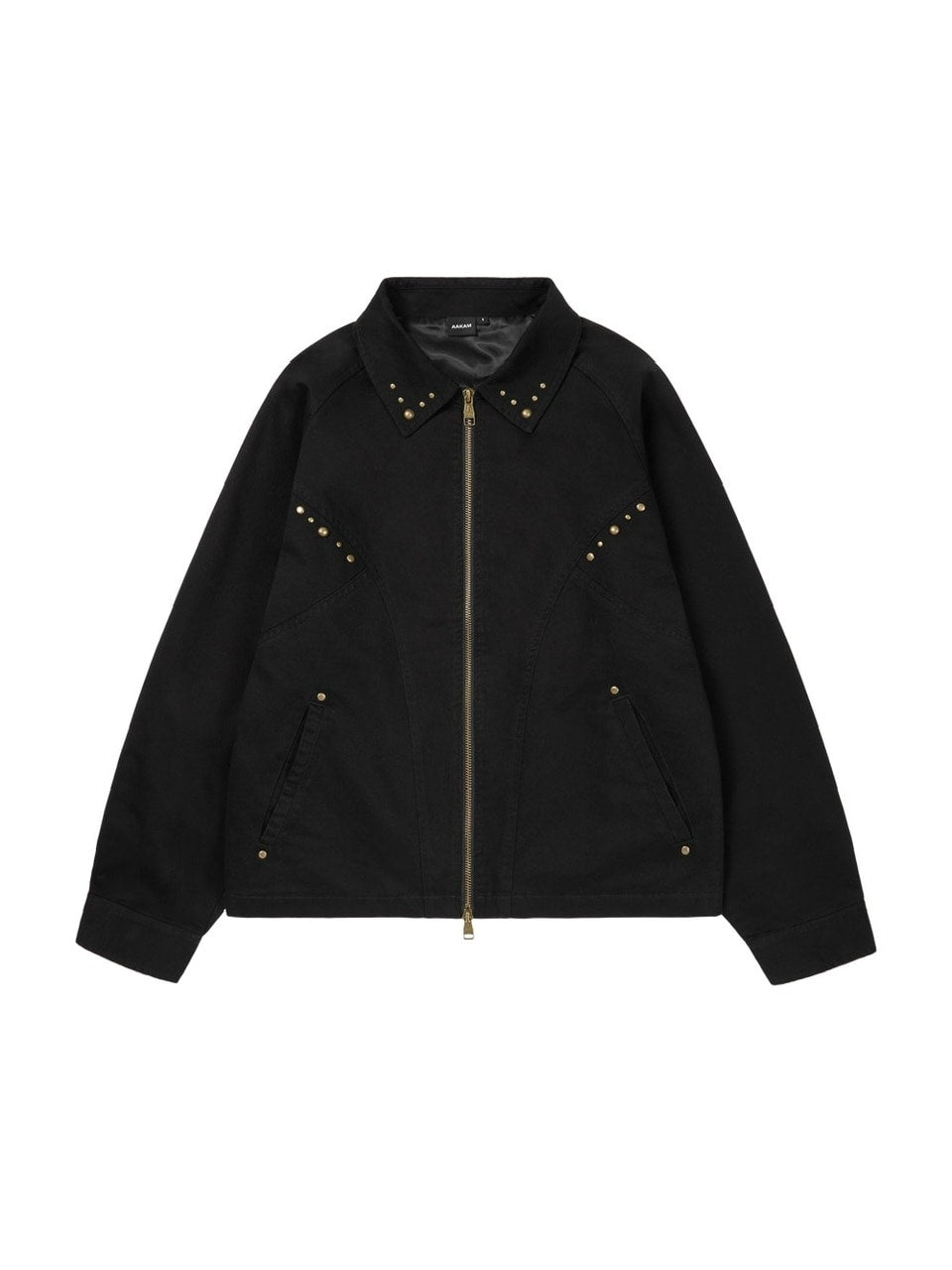 【AAKAM】Incision Studded Cotton Jacket