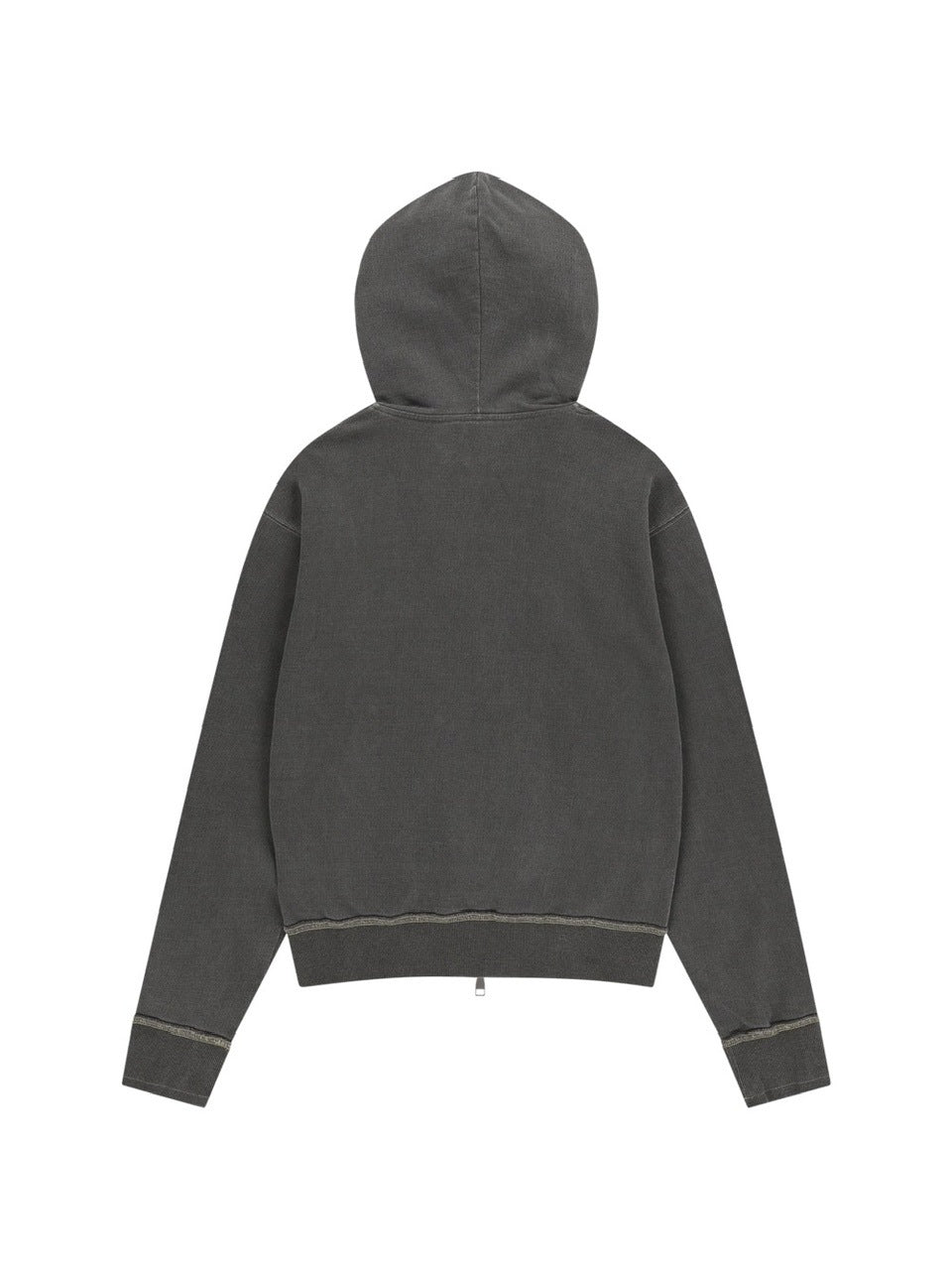 【AAKAM】Vintage Damaged Zip-Up Hoodie
