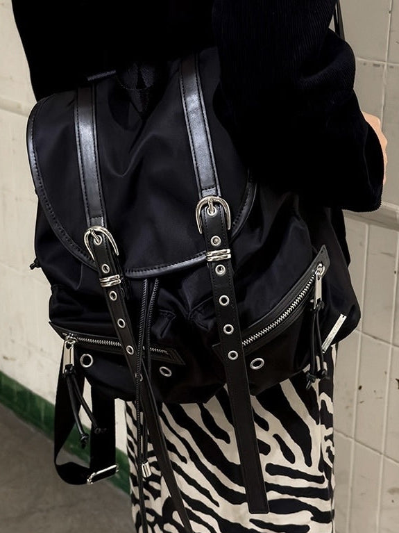 【NOT KNOWING】Double Belted Moto Backpack / 【ノットノーイング】ダブルベルトモトバックパック