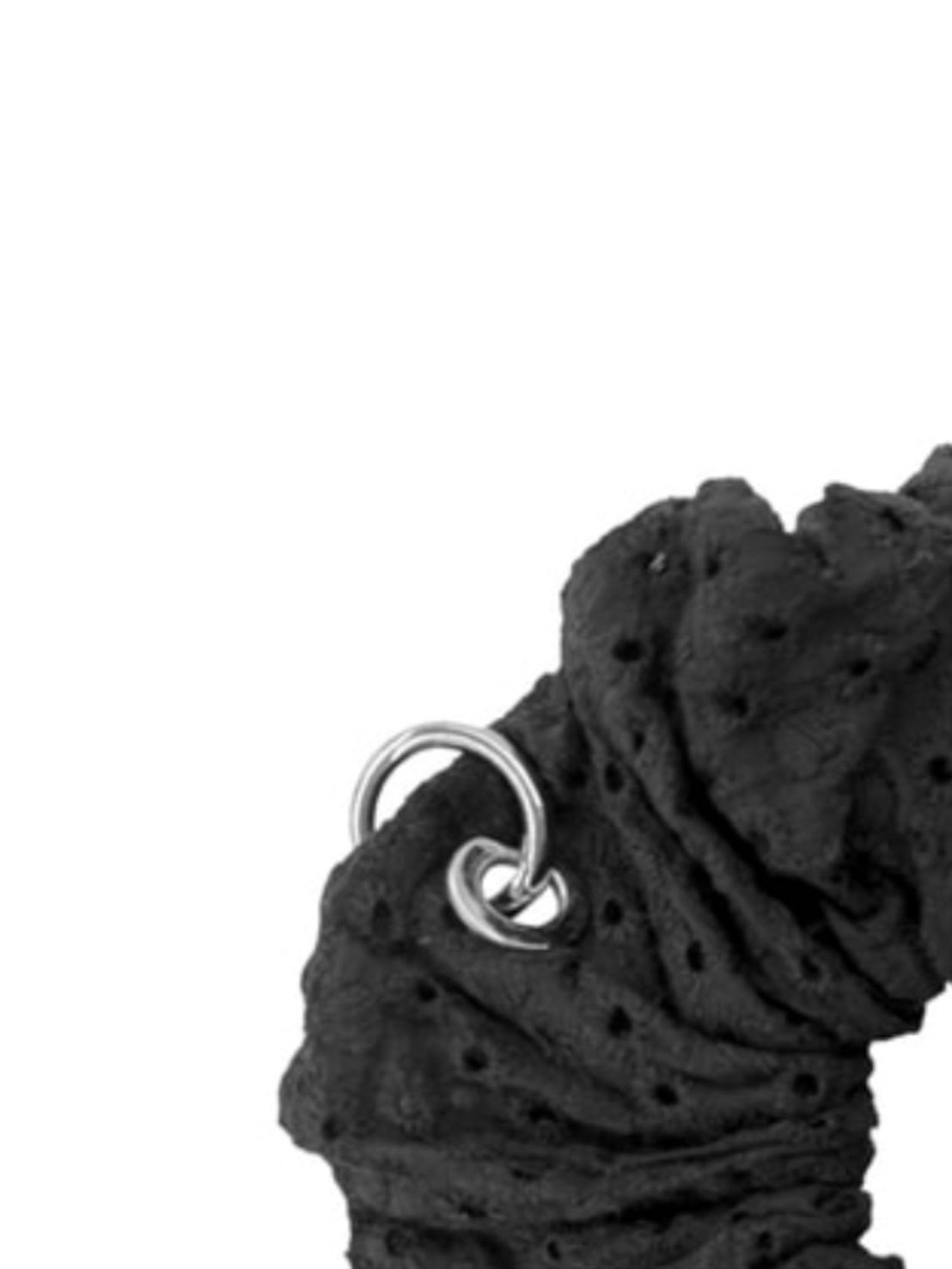 【BLACK PURPLE】Netty Lace Eyelet Scrunchie / 【ブラックパープル】ネットレースアイレットシュシュ