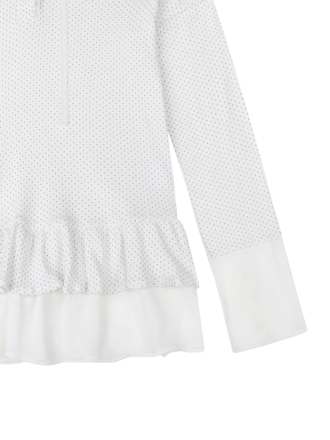 【TUOMIO】FRILL CHIFFON HOODIE / 【トゥオミオ】フリルシフォンフードパーカー