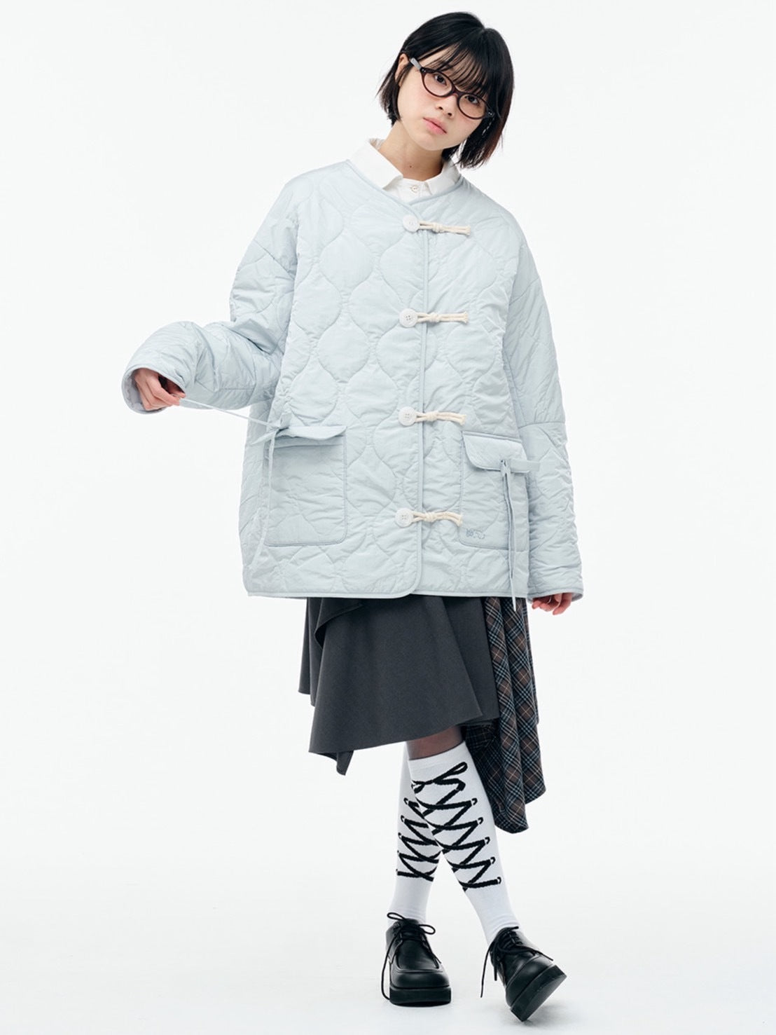 【TUOMIO】LAYERED ASYMMETRIC SKIRT / 【トゥオミオ】レイヤードアシンメトリースカート