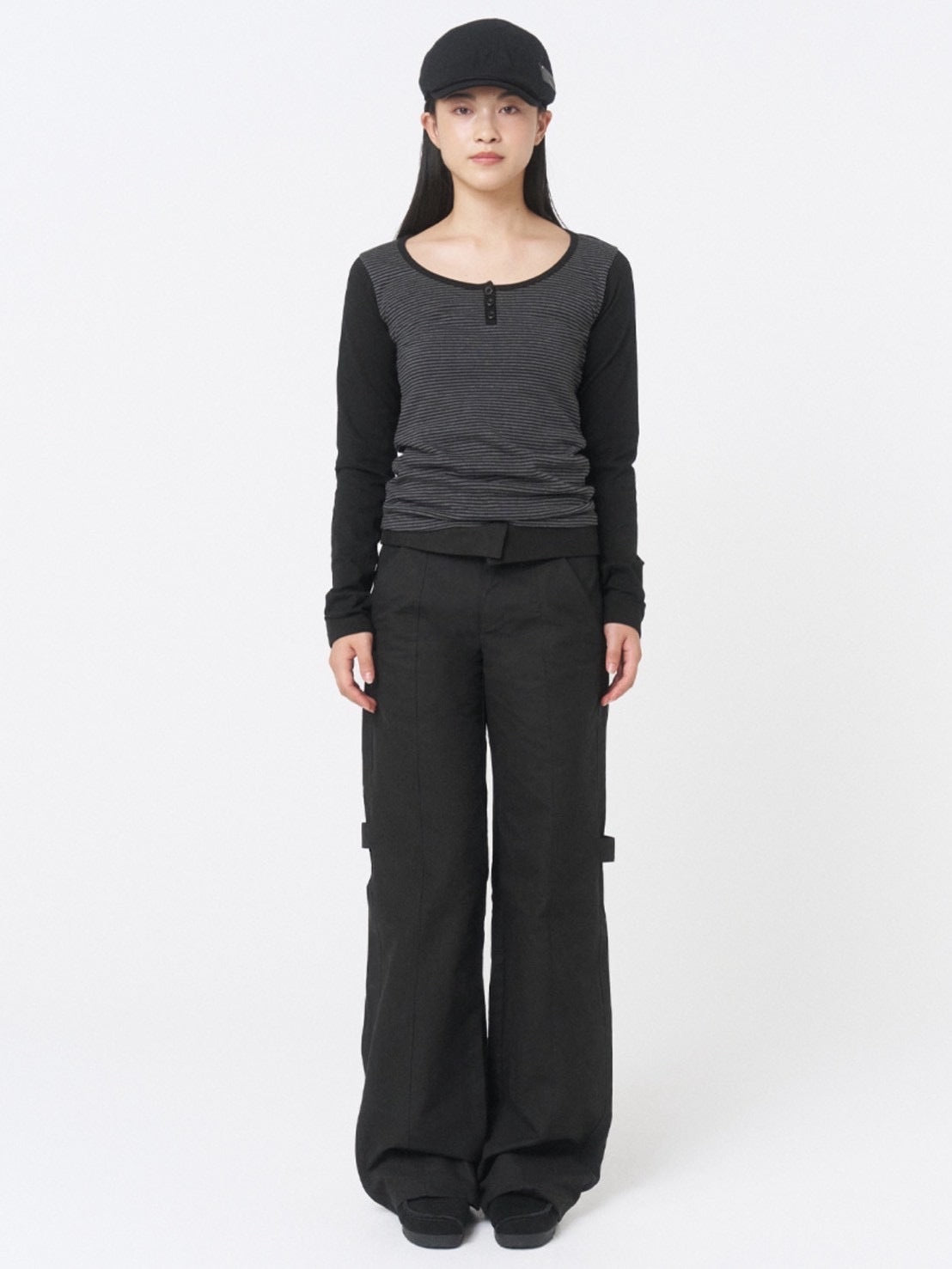 【Miseki seoul】Henley neck long sleeves