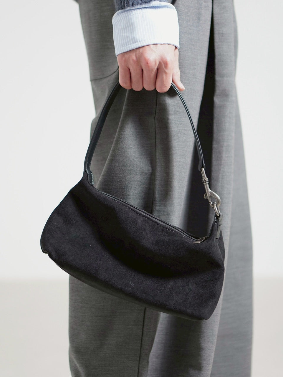 【Chikashitsu +】2 way suede hand bag / 【チカシツプラス】ツーウェイスエードハンドバッグ (3color)