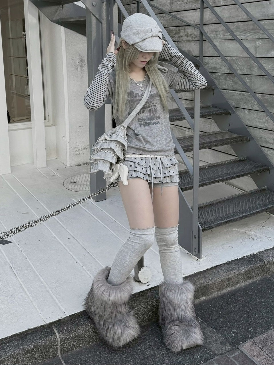 受注制【nmtc +】star frill skirt pants / 【エヌエムティーシープラス】スターフリルスカートパンツ (3color)