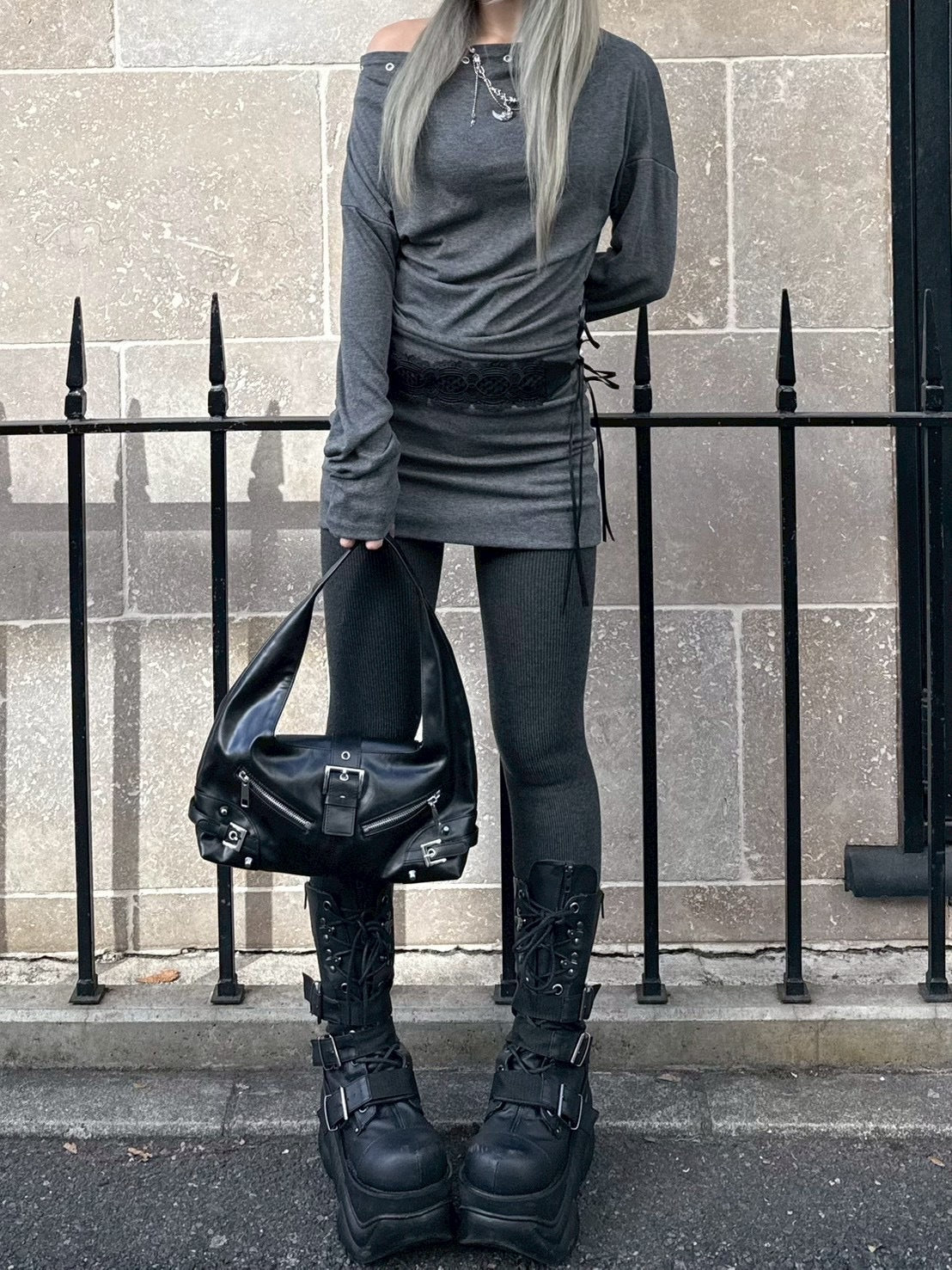 受注制【nmtc +】eyelet onepiece / 【エヌエムティーシープラス】アイレットワンピース (2color)