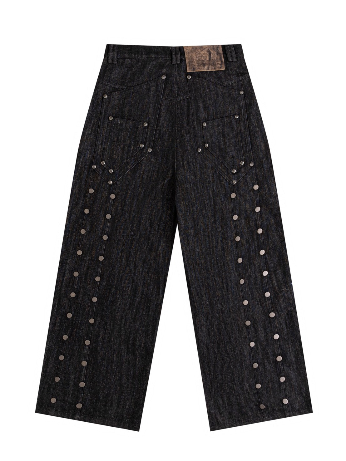 【Thought We Friends】Devlin Distressed Baggy Denims with Studs