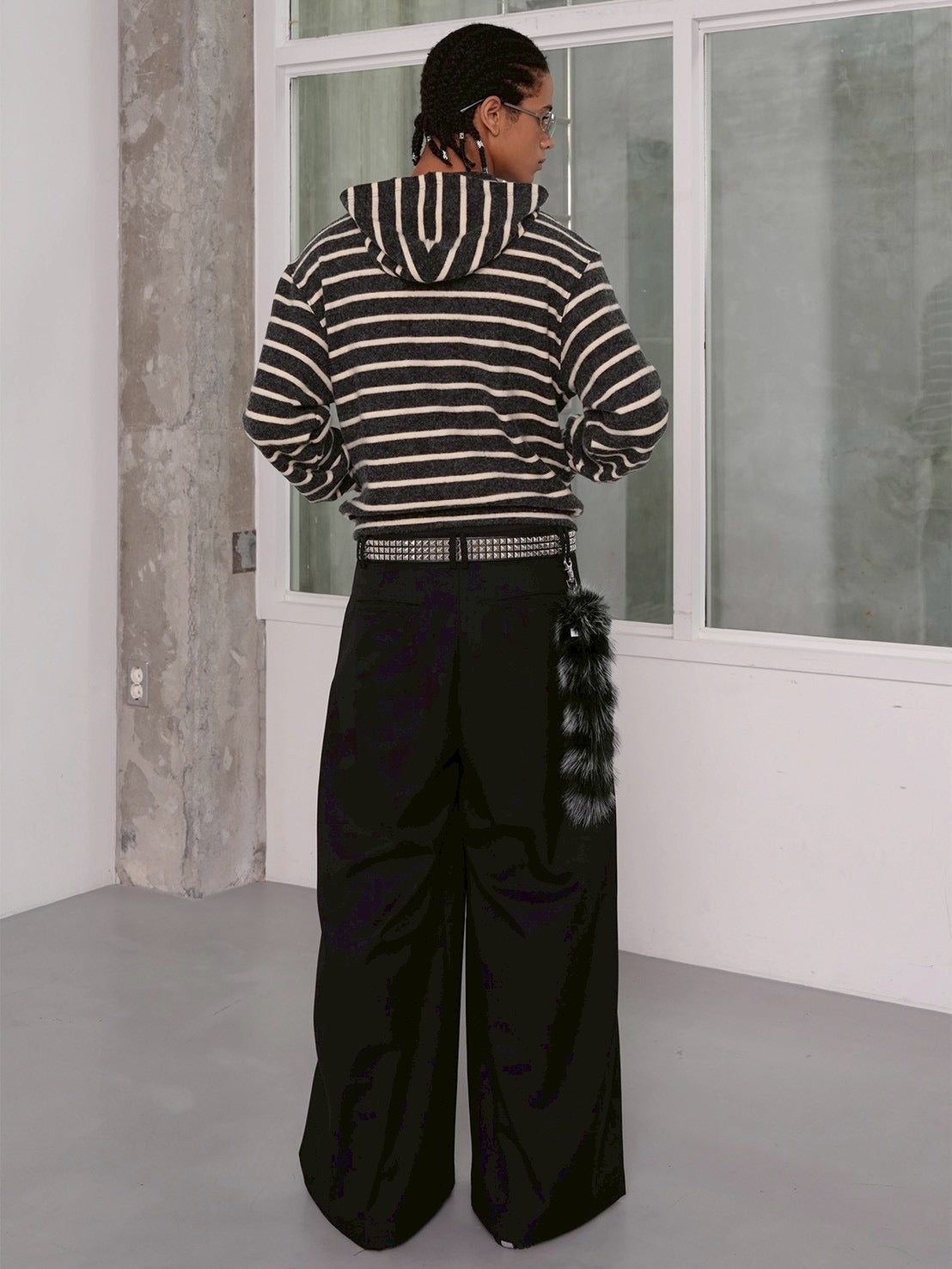 【ESC STUDIO】Bag buckle detail wide pants