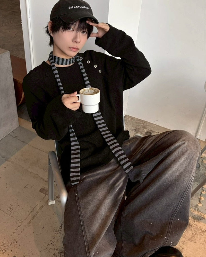国際配送【LUV CODE】stripe scarf