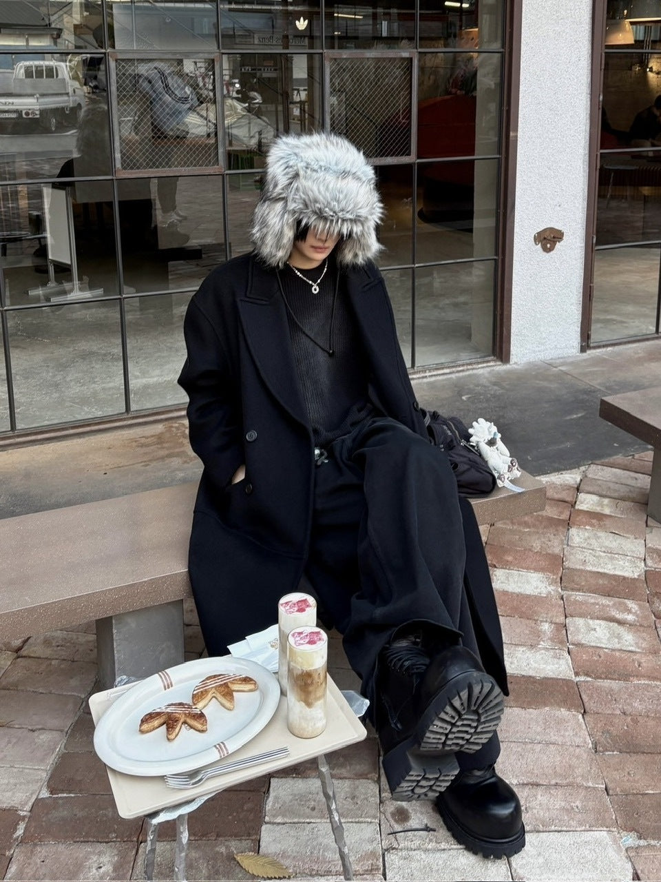 【youll】giant fur flight cap (2color)