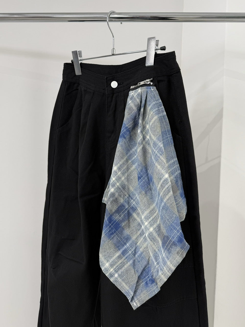 国際配送【Nerd out XU】waist scarf denim wide pants