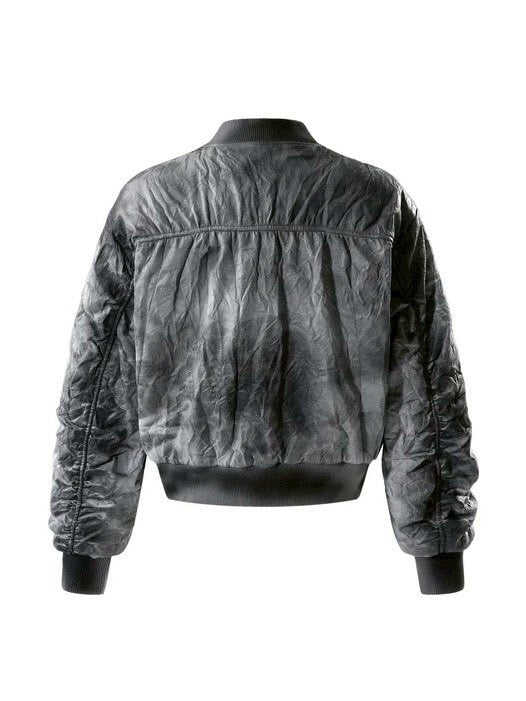 【The Boy Has No Patience】Pleated Spray Color Ma1 Jacket / 【ザボーイハズノーペーシェンス】スプレーカラーシャーリングMA1ブルゾン